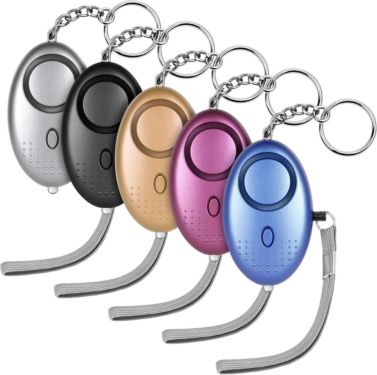 Pieces - 140 dB - Personal Alarm - With LED Flashlight And Keychain - Personal Pocket Alarm - Pepper Spray - Panic Alarm - Anti-Wolf Whistle - Keychain - Portable - For Women, Girls And the Elderly - Repelling / Deterring / Self-Defense - Image 1