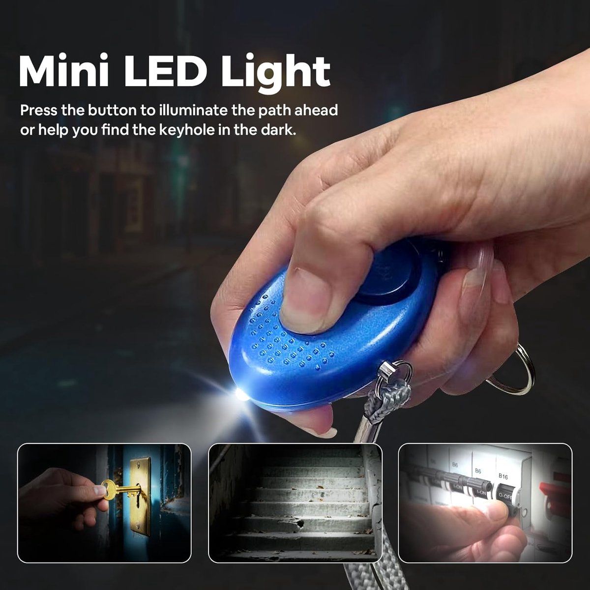 Pieces - 140 dB - Personal Alarm - With LED Flashlight And Keychain - Personal Pocket Alarm - Pepper Spray - Panic Alarm - Anti-Wolf Whistle - Keychain - Portable - For Women, Girls And the Elderly - Repelling / Deterring / Self-Defense - Image 5