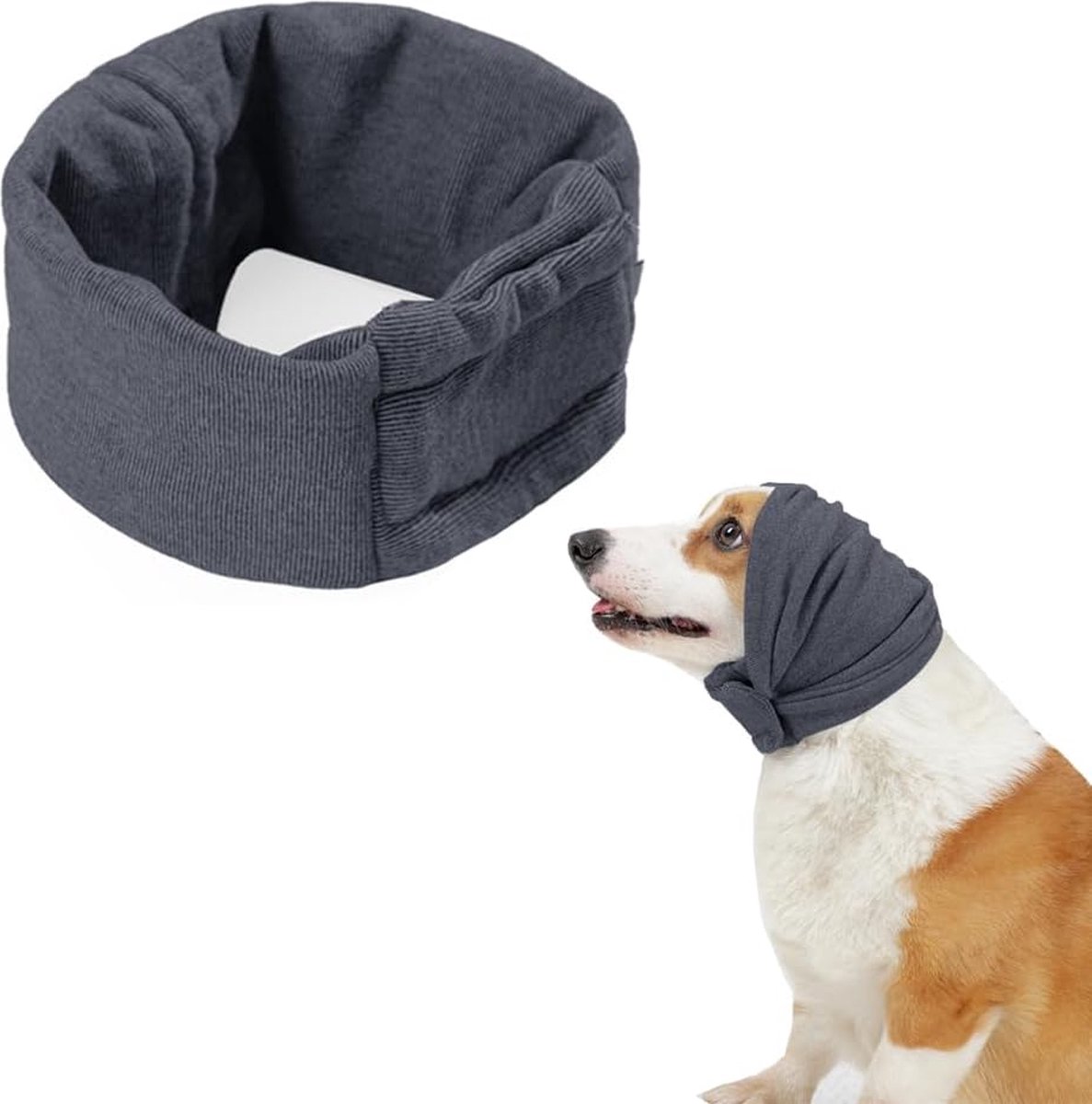 S - Noise-Reducing Ear Protectors for Dogs - Dog Ear Protector - Ear Protector for Dogs - Dog Ear Protector - Dog Ear Protection - Pet Cone - Noise-Dampening Dog Headband - Noise-Reducing Dog Ear Warmer - Keep Warm - Adjustable - Image 1