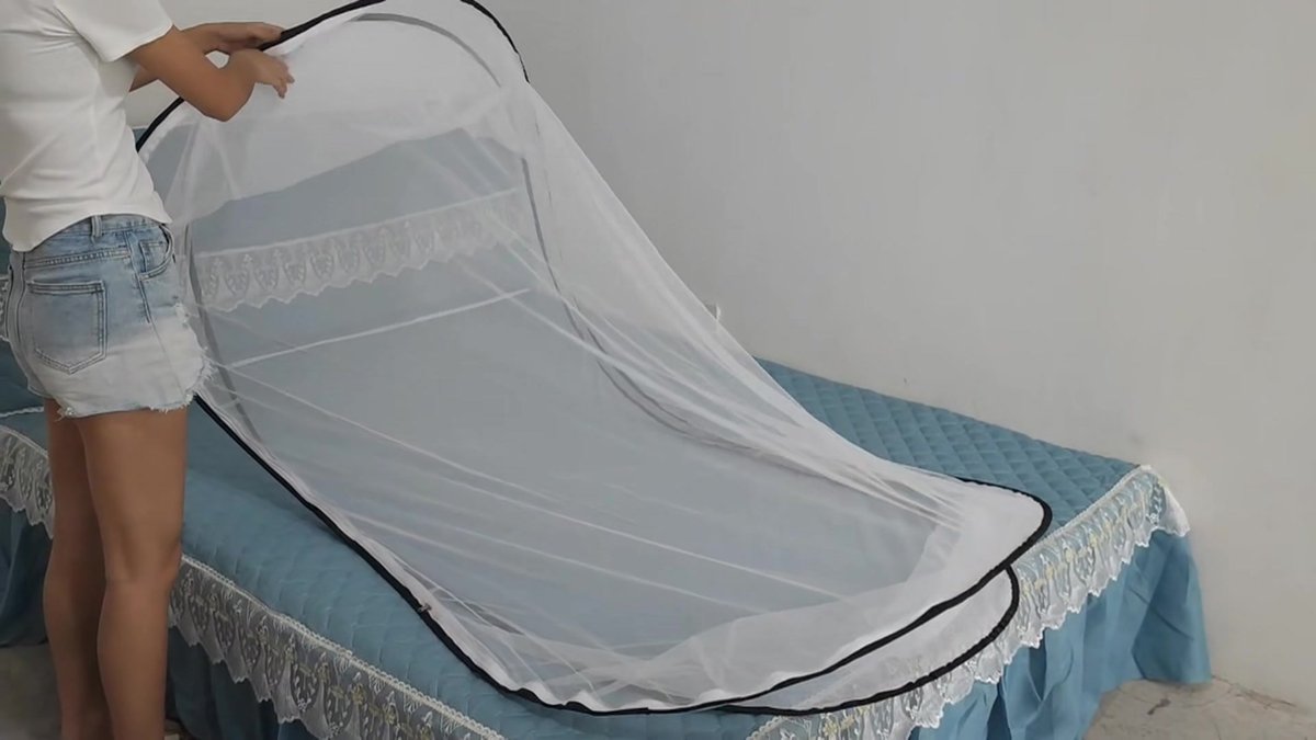 Mosquito Net Bed - Foldable Mosquito Net - L210x H56x W80cm - Pop-Up Mosquito Net Bed - Mosquito Net Tent - Mosquito Net - Cupola - Mosquito Net - Pop-Up Bed Tent - Anti-Mosquito, No Installation Required - Suitable For Camping, Backyard, Foldable Travel - Image 2