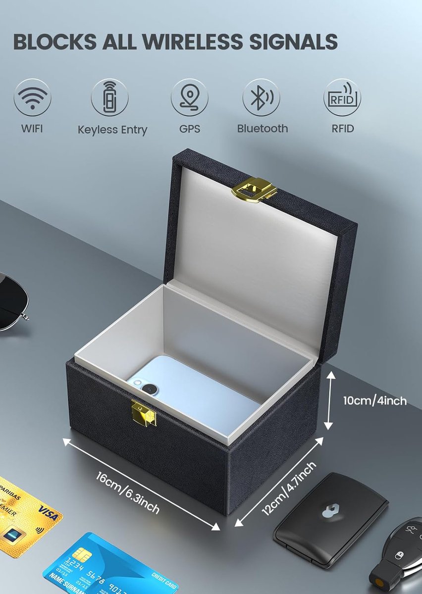 RFID Car Key Anti-Theft - RFID Protective Case Car Key - Protective Case Car Key Box - Car Key Safe - RFID Anti-Theft Box - Faraday Box Car Key - Faraday Box - Keyless Entry Case - Key Pouch - Key Bags - Three-Piece Set - Image 3