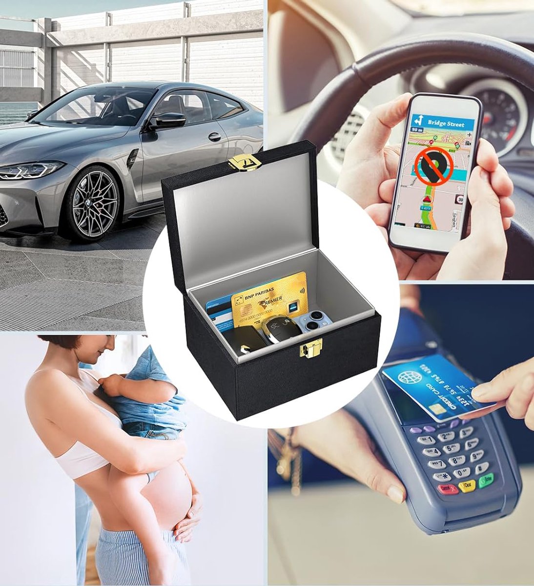 RFID Car Key Anti-Theft - RFID Protective Case Car Key - Protective Case Car Key Box - Car Key Safe - RFID Anti-Theft Box - Faraday Box Car Key - Faraday Box - Keyless Entry Case - Key Pouch - Key Bags - Three-Piece Set - Image 4
