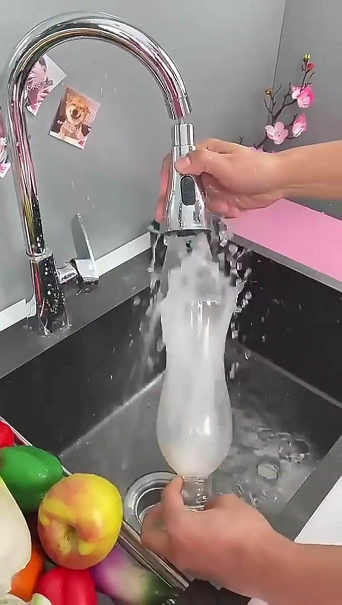 Faucet Attachment - 360 Degree Rotation - Kitchen Tap G1/2 - 3 Positions - Faucet Head - Washing Up - Kitchen Faucet - Water Saving - Flexible Faucet Head - Extension - Faucet Parts - Rotating Faucet Hose - Faucet Nozzle - Silver - For Bathroom Washbasin - Image 2