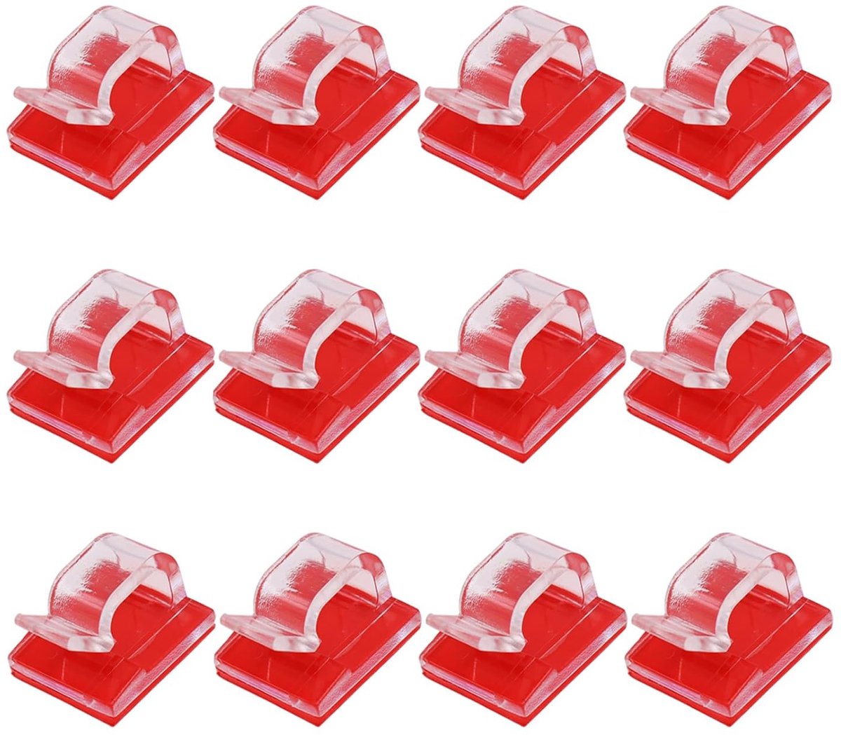 Cable Clips - 100 Pieces - Cable Holder - Halloween - Christmas - Nail Clip - Cable Tie - Clips - Cable Channel - Ties - Cable Lock - Cable Channels - Roof Hooks - Cable Clamp - Transparent - Strong clamping force - very for Party / Halloween / Christmas - Image 2
