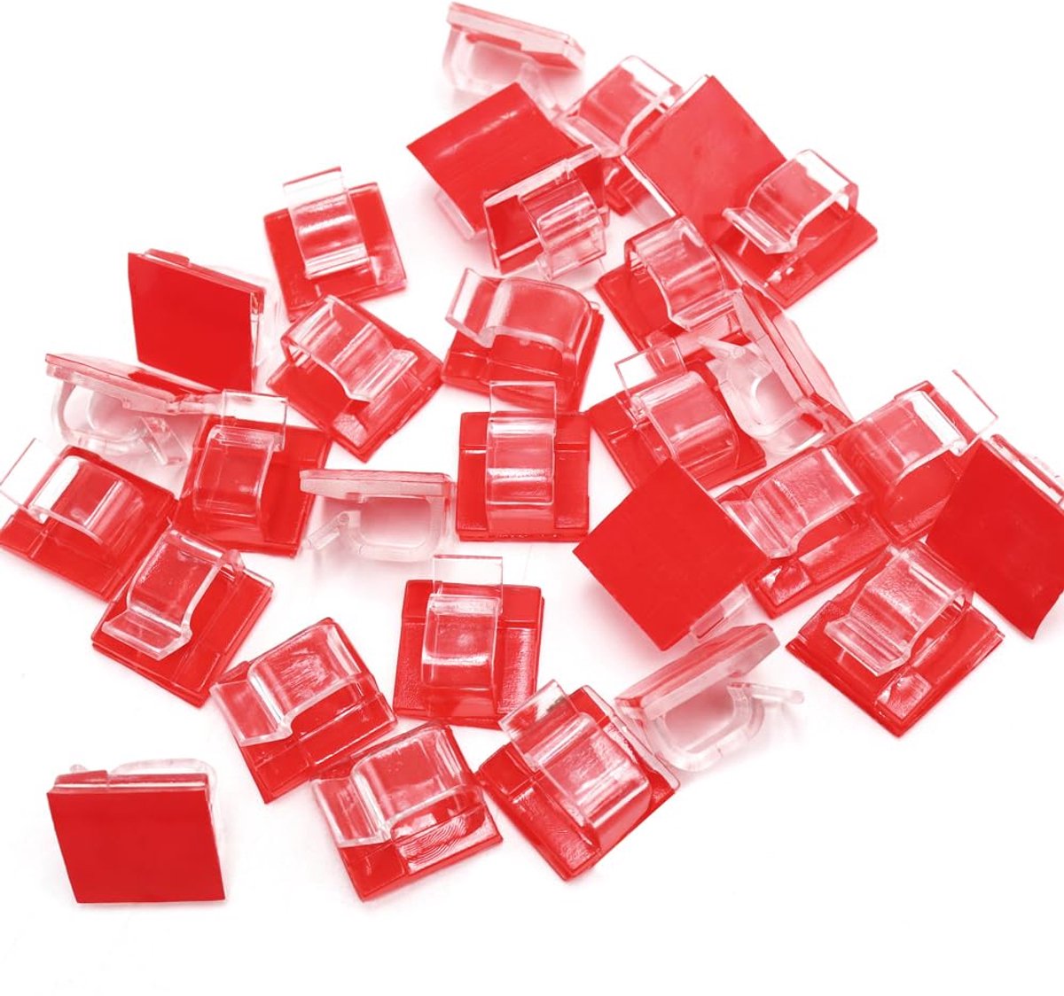 Cable Clips - 100 Pieces - Cable Holder - Halloween - Christmas - Nail Clip - Cable Tie - Clips - Cable Channel - Ties - Cable Lock - Cable Channels - Roof Hooks - Cable Clamp - Transparent - Strong clamping force - very for Party / Halloween / Christmas - Image 4