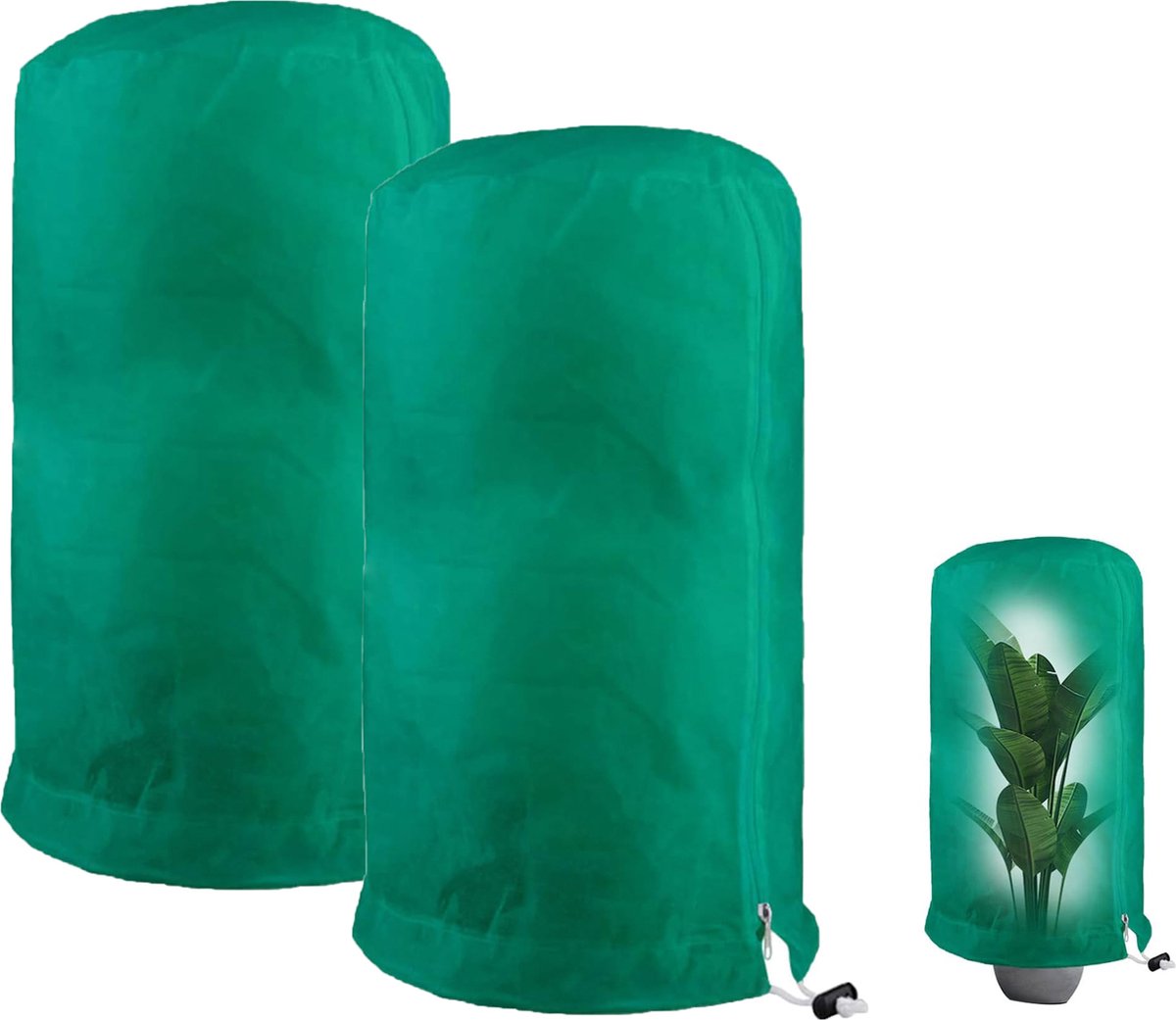 Frost Protection Plant Cover - 2 Pieces - Plant Cover - Frost Non-Woven Fabric - Plant Protective Covers - Plant Protection - Winter Protective Cover Tree/Plant - 80x100cm - Anti-Frost Protective Cover Plants - Winter Cover - Durable - Zipper - UV Permeab - Image 1