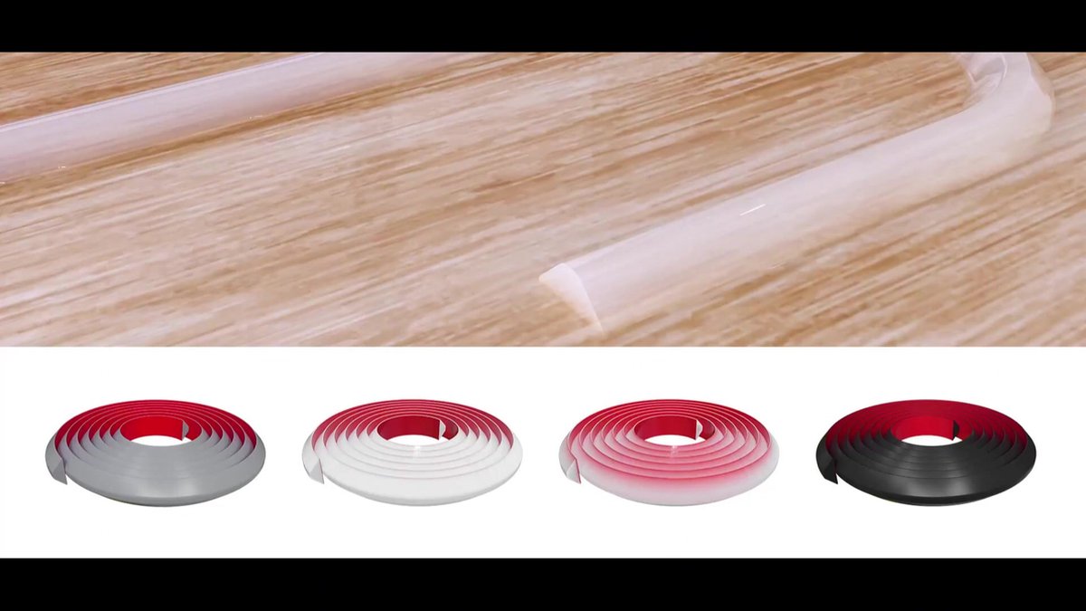 Shower Strip - Water Stopper - Shower Door Seal - Shower Threshold Leak Strip - 2.8*100cm - White - Self-Adhesive - Shower Threshold - Anti-water strip - for kitchen countertop, hob, bathtub - Image 2