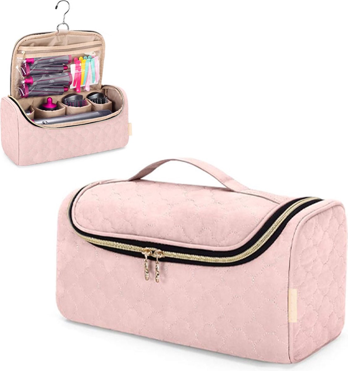Travel Case Suitable for Dyson Hair Dryer - Hair Styler Storage Bag - Straightener Attachment Travel Bag - With Compartments for Dyson Accessories - Hair Curler Accessories - Women's Toiletry Bag - Storage Bag - Travel Bag - Travel Pouch - Organizer - Pin - Image 1