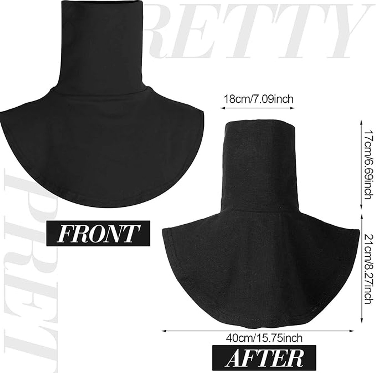 5 Pieces Faux Turtleneck Sweater Women - Windproof & Warm - Patch Turtleneck - Collars for Women - Faux Longneck Sweater - Faux Turtleneck - Fake Turtleneck - Turtleneck Collar - Turtleneck - One Size - 5 Colors - Women's Collar to Wear Under Something - - Image 4