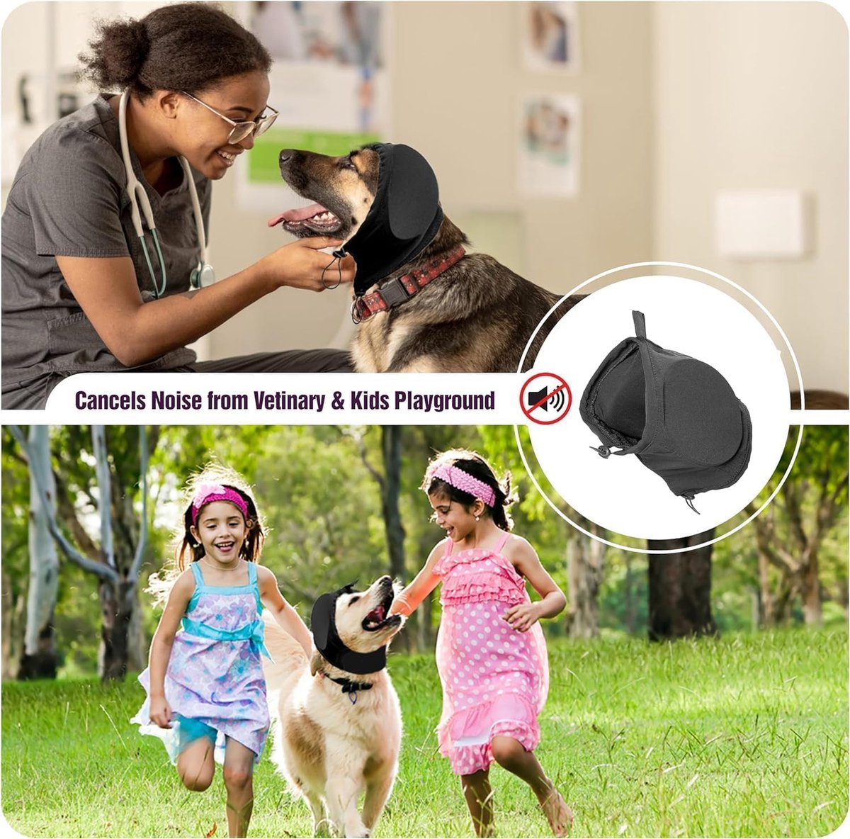 S - Noise-Reducing Ear Protectors for Dogs - Dog Ear Protector - Ear Protector for Dogs - Dog Ear Protector - Hearing Protection for Pets - Pet Cone - Noise-Dampening Dog Headband - Noise-Reducing Dog Ear Warmer - Blue - Image 5