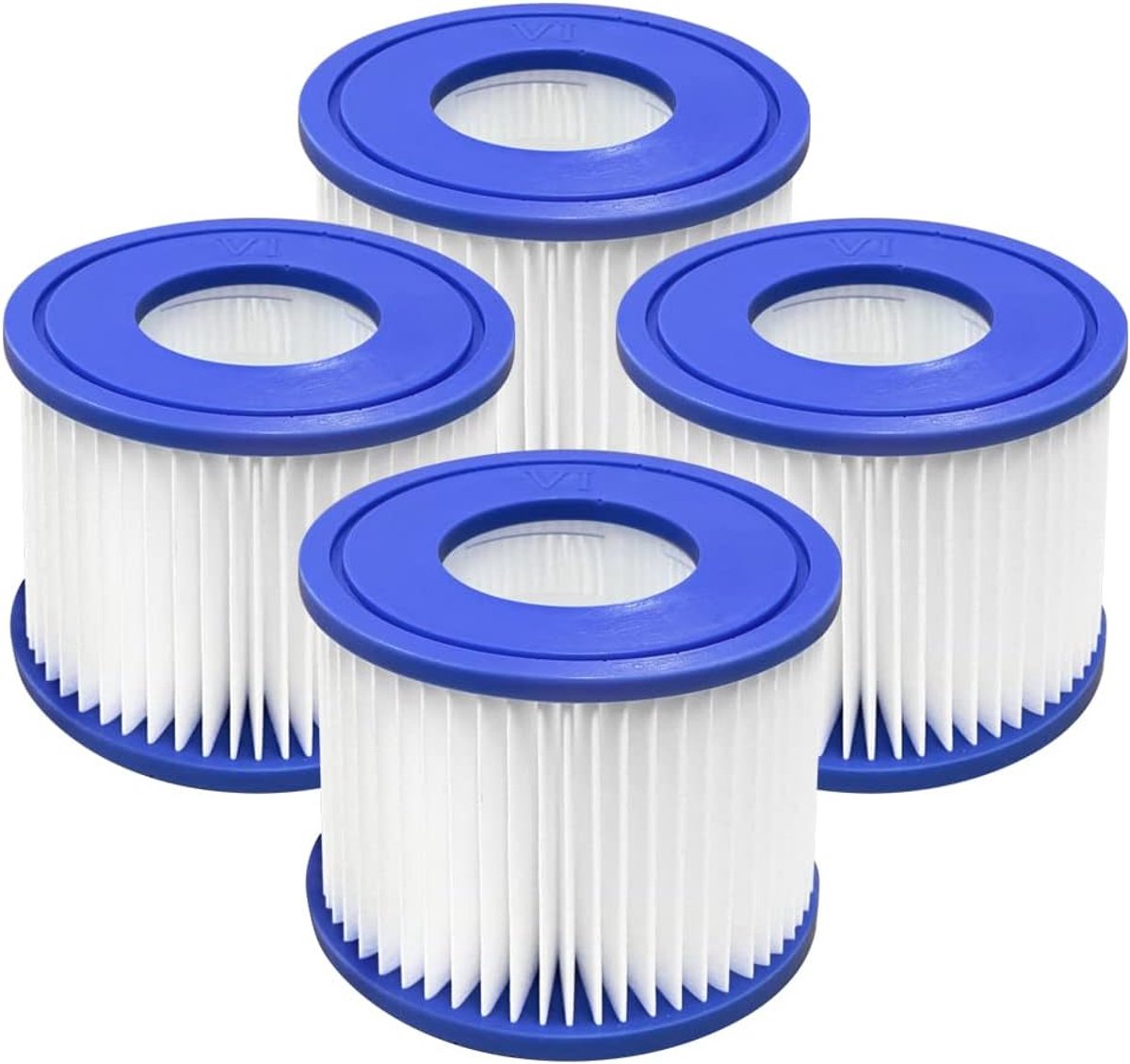 4 x Filter VI for swimming pool - suitable for Bestway Miami, Lay-Z-Spa Pool filter - Filter cartridge VI - Image 1