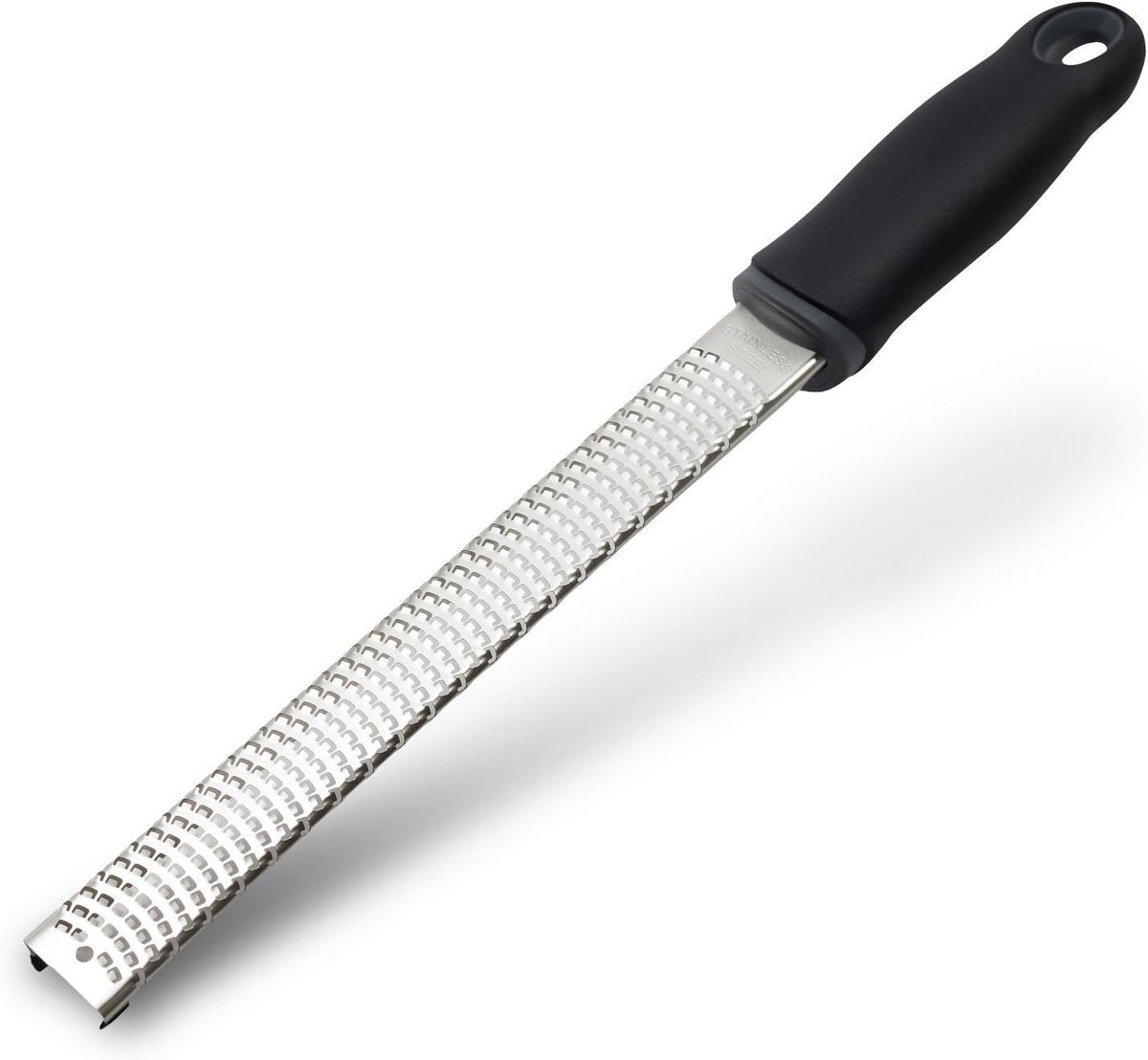 Grater - Professional zester - Fast and efficient Lemon grater - Multifunctional Long hand grater - Cheese grater - Ginger grater - Garlic grater - Narrow long grater - Kitchen grater - ergonomic soft handle - High-quality stainless steel - Black - Image 2