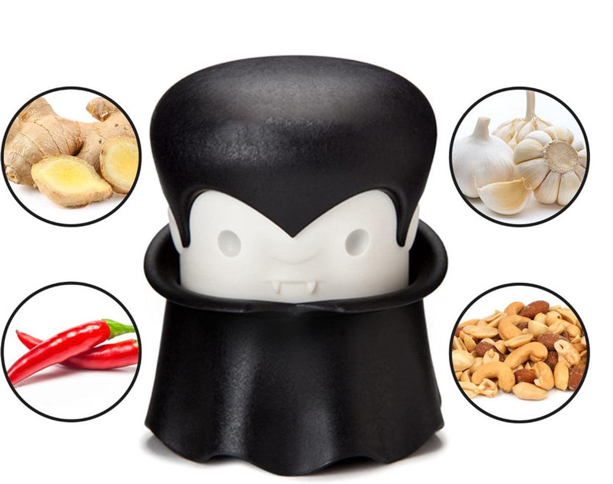 Garlic Press - Professional Garlic Crusher - Creative Multifunctional Garlic Chopper - High Quality Garlic Crusher Mincer - Works on Herbs, Ginger, Nuts, Chili Garlic Grinder - Funny Cooking Gifts Gadgets - Image 1
