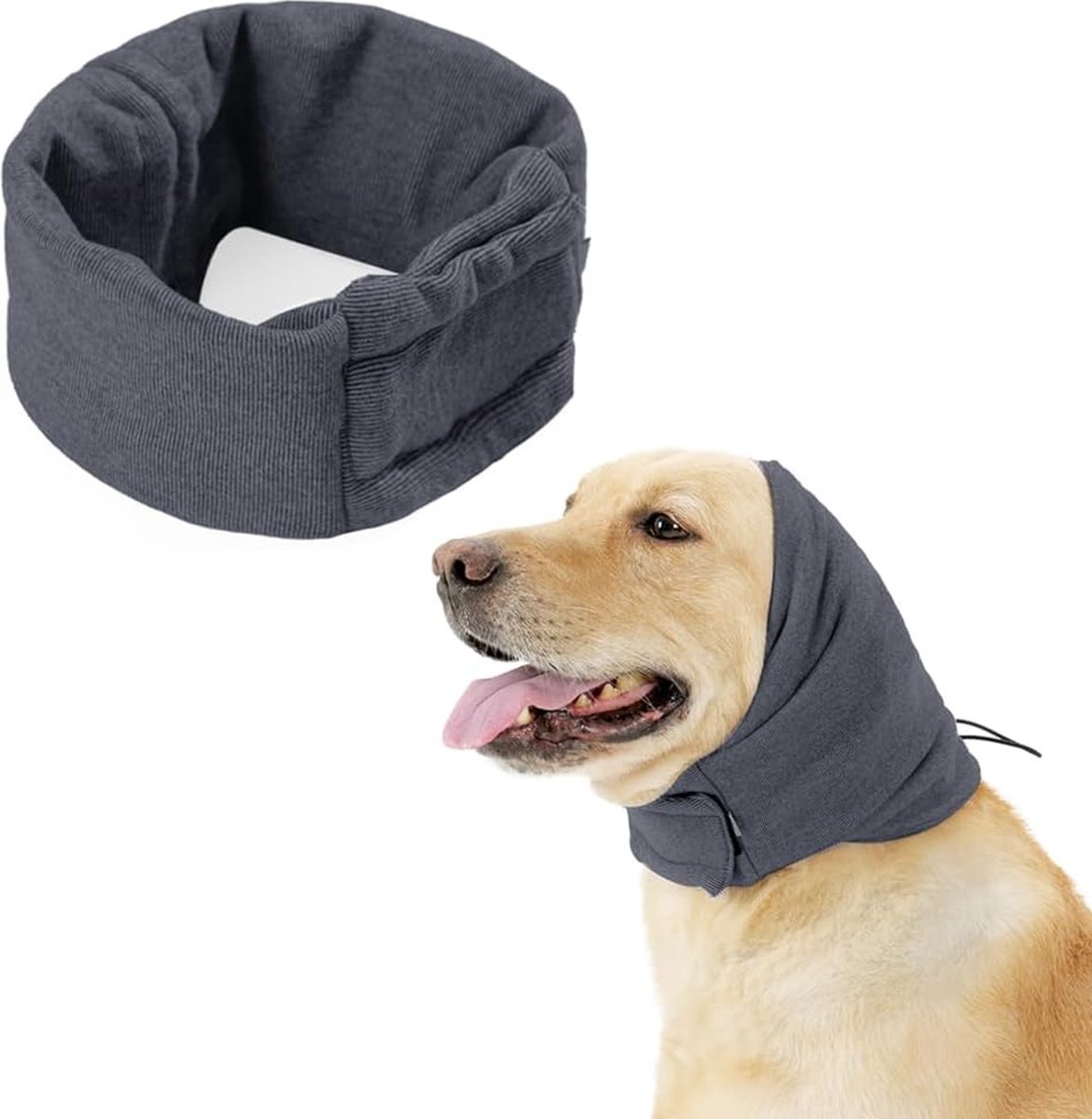 L - Noise-Reducing Ear Protectors for Dogs - Dog Ear Protector - Ear Protector for Dogs - Dog Ear Protector - Dog Ear Protection - Pet Cone - Noise-Dampening Dog Headband - Noise-Reducing Dog Ear Warmer - Keep Warm - Adjustable - Image 1