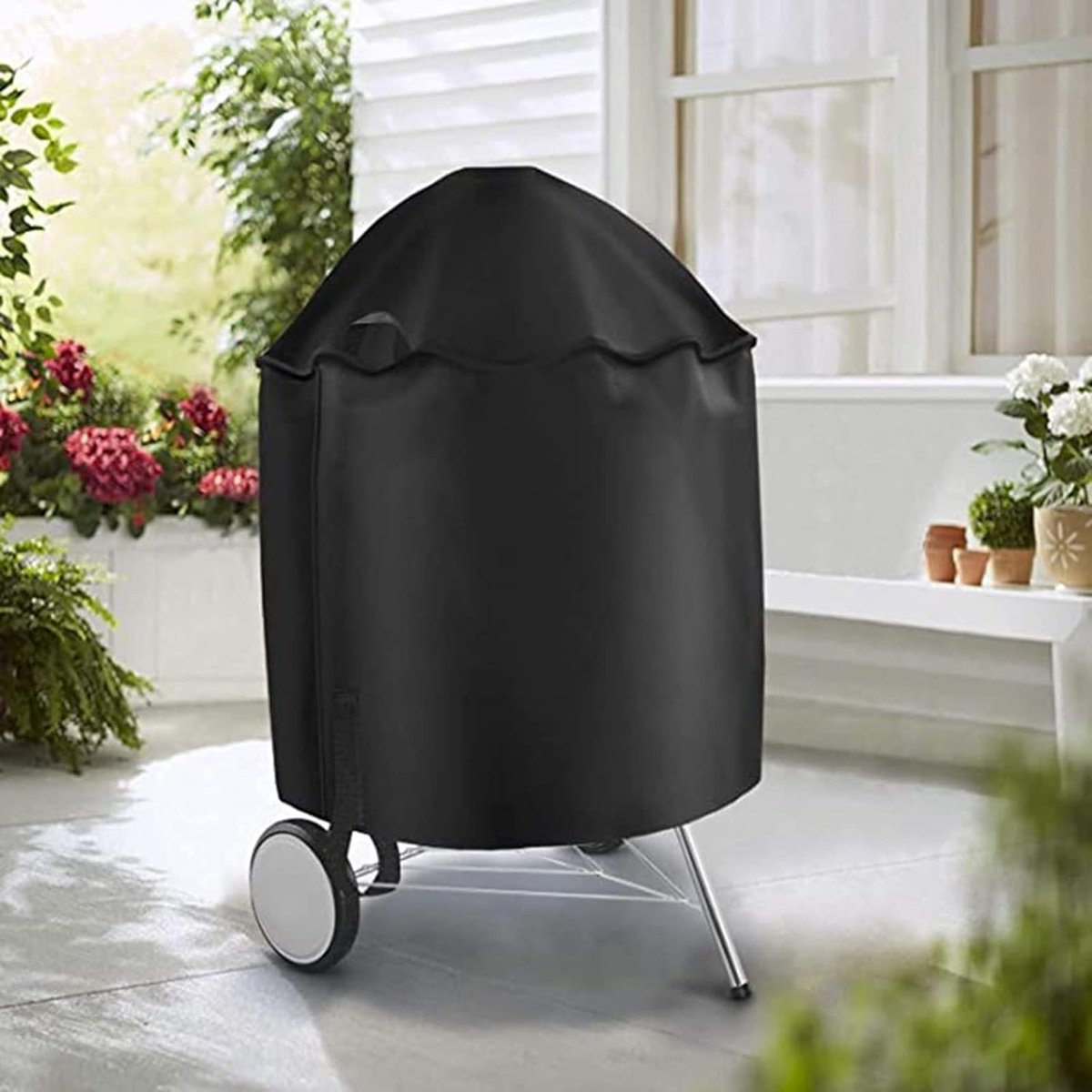 BBQ Cover - Barbecue Protective Cover - 70x70 cm - Round BBQ Cover - Waterproof - Universal Barbecue Cover - Outdoor Grill Cover - Round Barbecue - Waterproof UV Cover - Barbecue Cover - Oxford - Waterproof - Weatherproof - Cover - Image 5