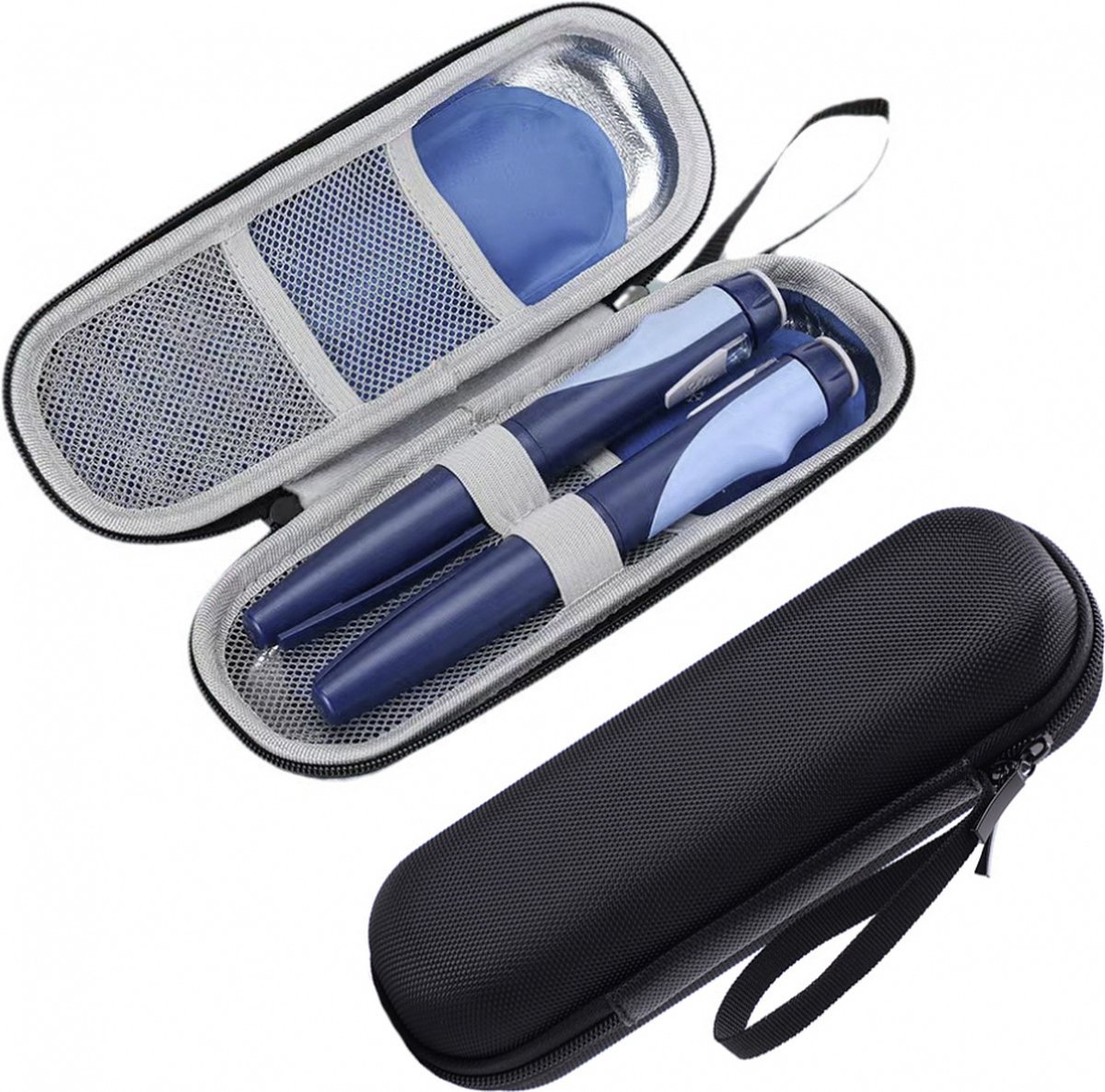 2 Pieces - Diabetes cooler bag - cooler bag - diabetes case - Diabetes bag - diabetes case - insulin syringes - travel case - No gel pack included - Image 1