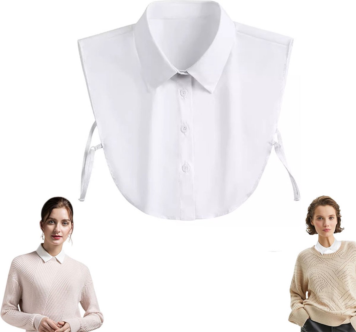 Women's Blouse Collar Detachable Collar White Collar - Detachable Collar - Blouse Collar - Adjustable Pointed Collar - Removable - Collar - Shirt Replacement - Blouse - Image 1