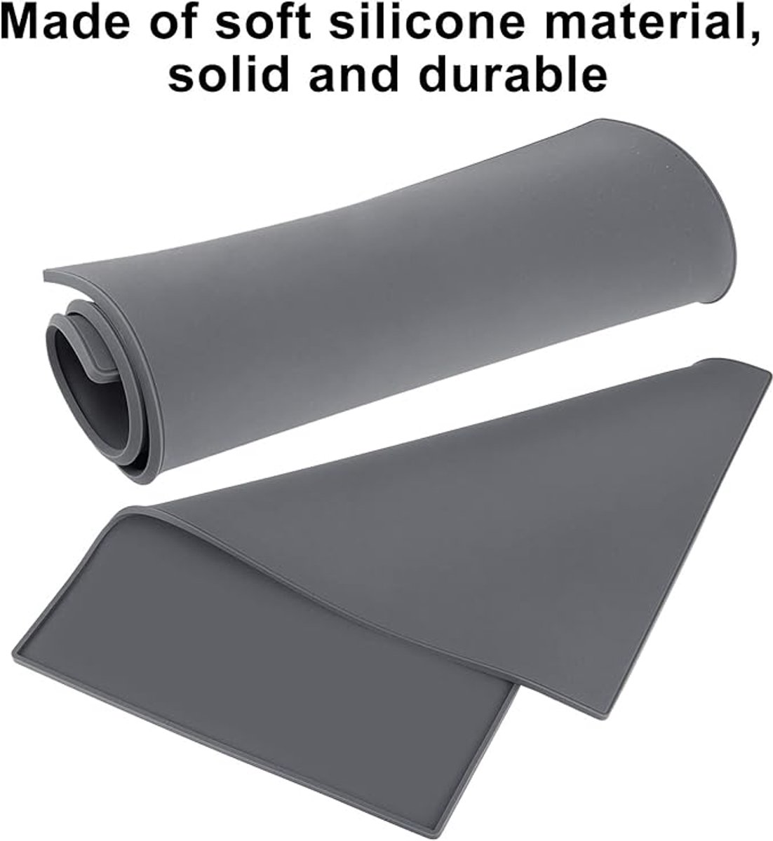 Silicone mat under coffee maker - 48x30cm - non-slip mat for coffee maker - barista accessories - grey - Image 2