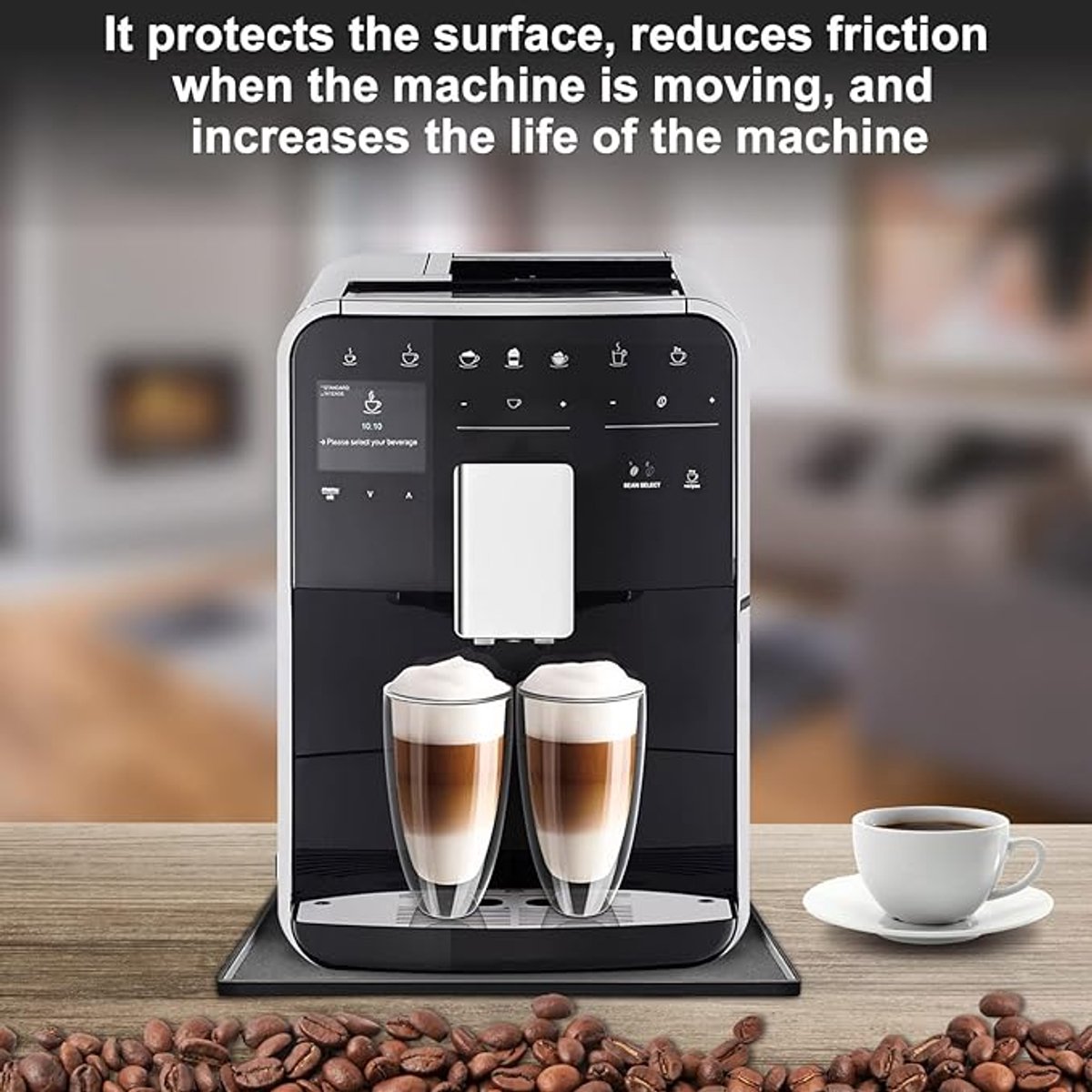 Silicone mat under coffee maker - 48x30cm - non-slip mat for coffee maker - barista accessories - grey - Image 4