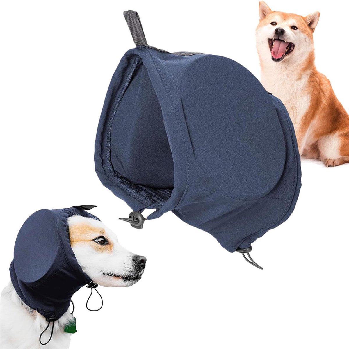 XL - Noise-Reducing Ear Protectors for Dogs - Dog Ear Protector - Ear Protector for Dogs - Dog Ear Protector - Hearing Protection for Pets - Pet Cone - Noise-Dampening Dog Headband - Noise-Reducing Dog Ear Warmer - Blue - Image 1
