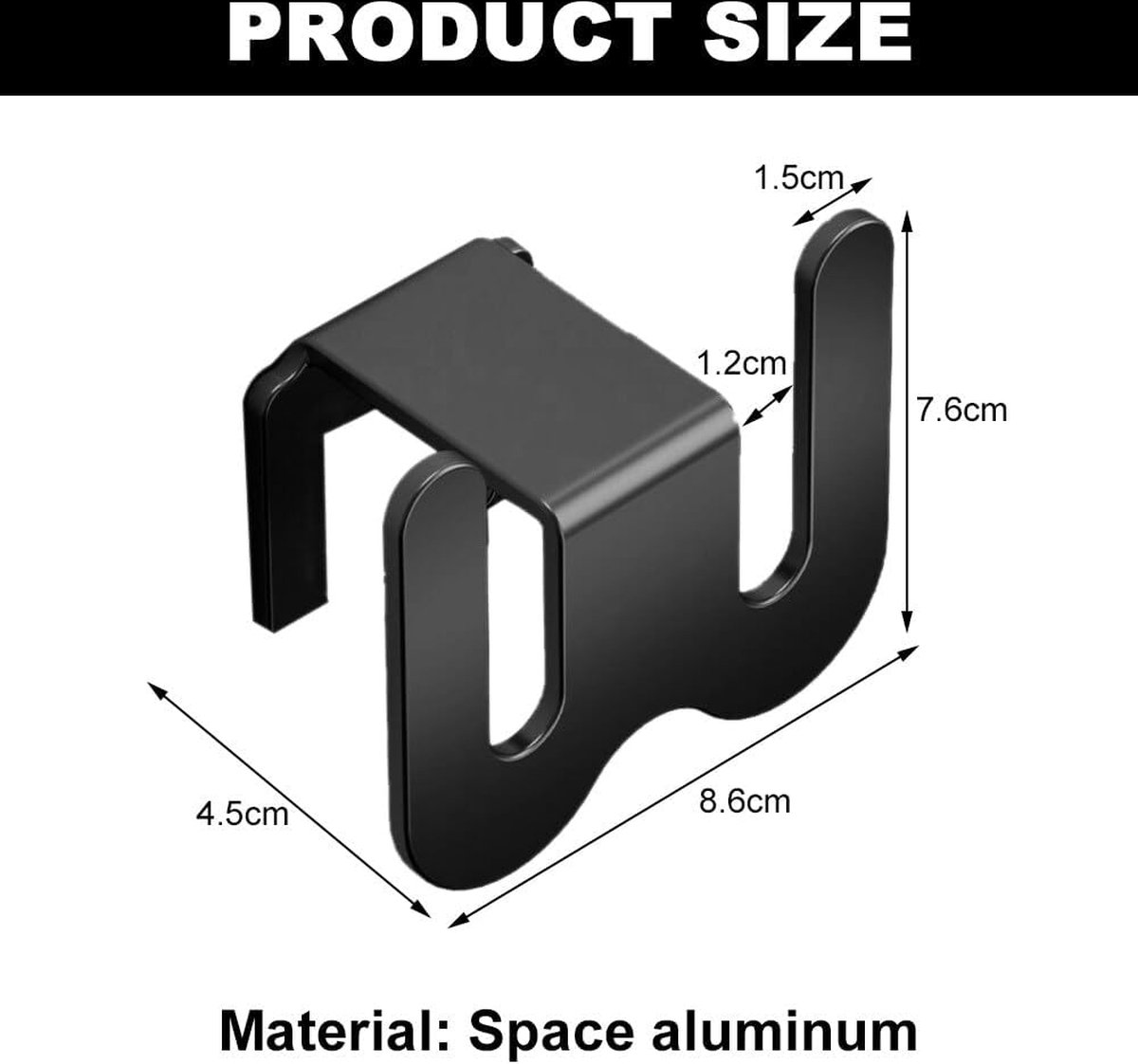 Shoe Storage - 3 Pieces - Shoe Stacker - Shoe Holder - Hanging Shoe Rack - Slipper Storage - Shoe Rack - Hooks - Space-Saving - Wall Mounting - No Drilling Required - Universal - Self-Adhesive - For Bathroom/Bedroom/Living Room - Black - Image 5