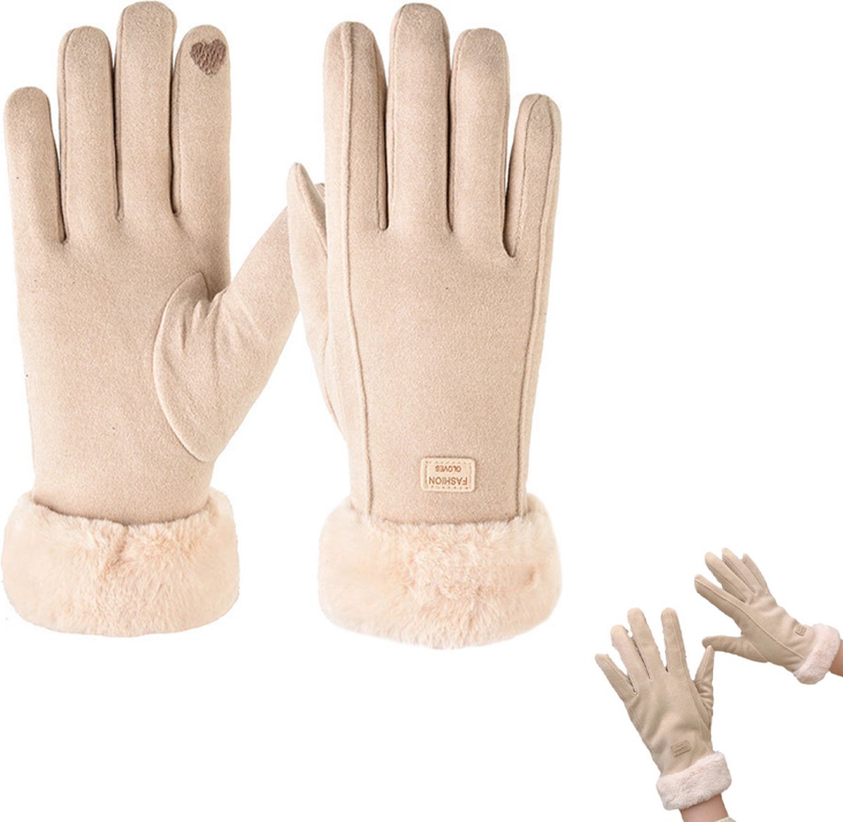 Winter Gloves - Touchscreen Winter Gloves - Winter Gloves - Warm - Women's - Windproof - Winter Gloves - One Size - For Cycling, Motorcycle, Scooter, Sports and Walking - Image 1