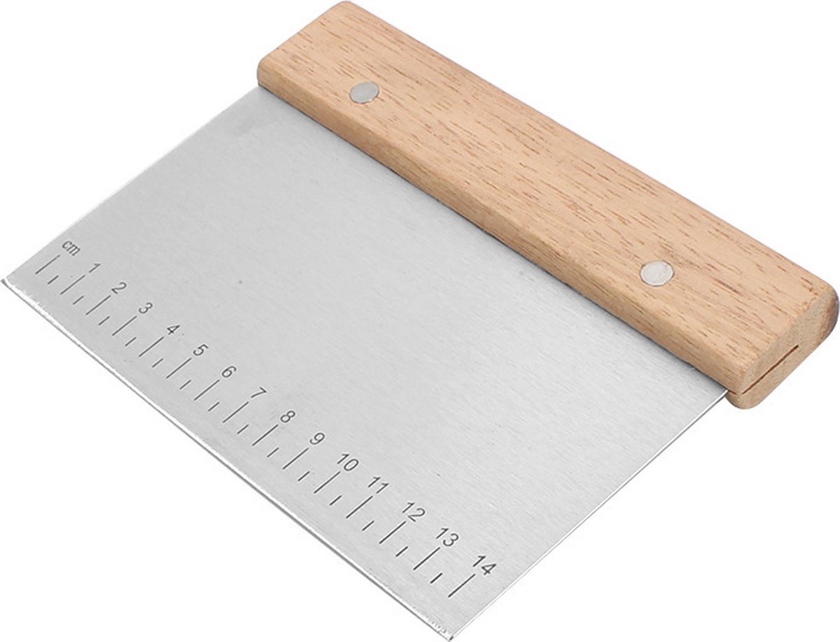 Dough Scraper - 2 Pieces - Dough Scraper - Dough Cutter - Dough Cutter - Cake Scraper - Semi-Round Dough Cutter - Fondant Scraper - Pizza Knife - Cake Scraper - Pie Scraper - Kitchen Scraper - Ergonomic - For Pies and Cakes - Dishwasher Safe - Stainless S - Image 3