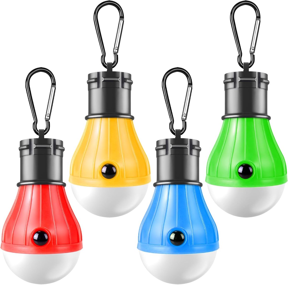 Camping Lamp - 4-Piece - Camping - Creative Adjustable LED Tent Lamp - Portable Camping Lamp - Camp Lamp - Tent Lighting - Lights - IPX4 Waterproof - Bright - Battery Operated Emergency - 4 Lighting Modes - for Outdoor / Fishing / Travel / Camping - Image 1