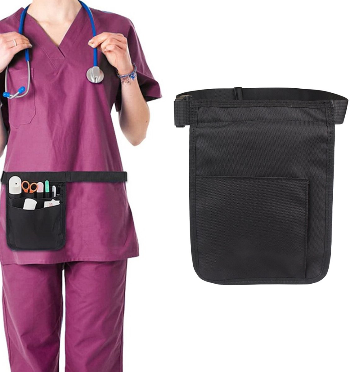 Nurse waist bag for women - Practical Waist Bags - small waist bag ladies - fanny pack ladies - multi-compartment bag - adjustable - Suitable For Nurses/Healthcare Professionals/Medical Volunteers - Image 1
