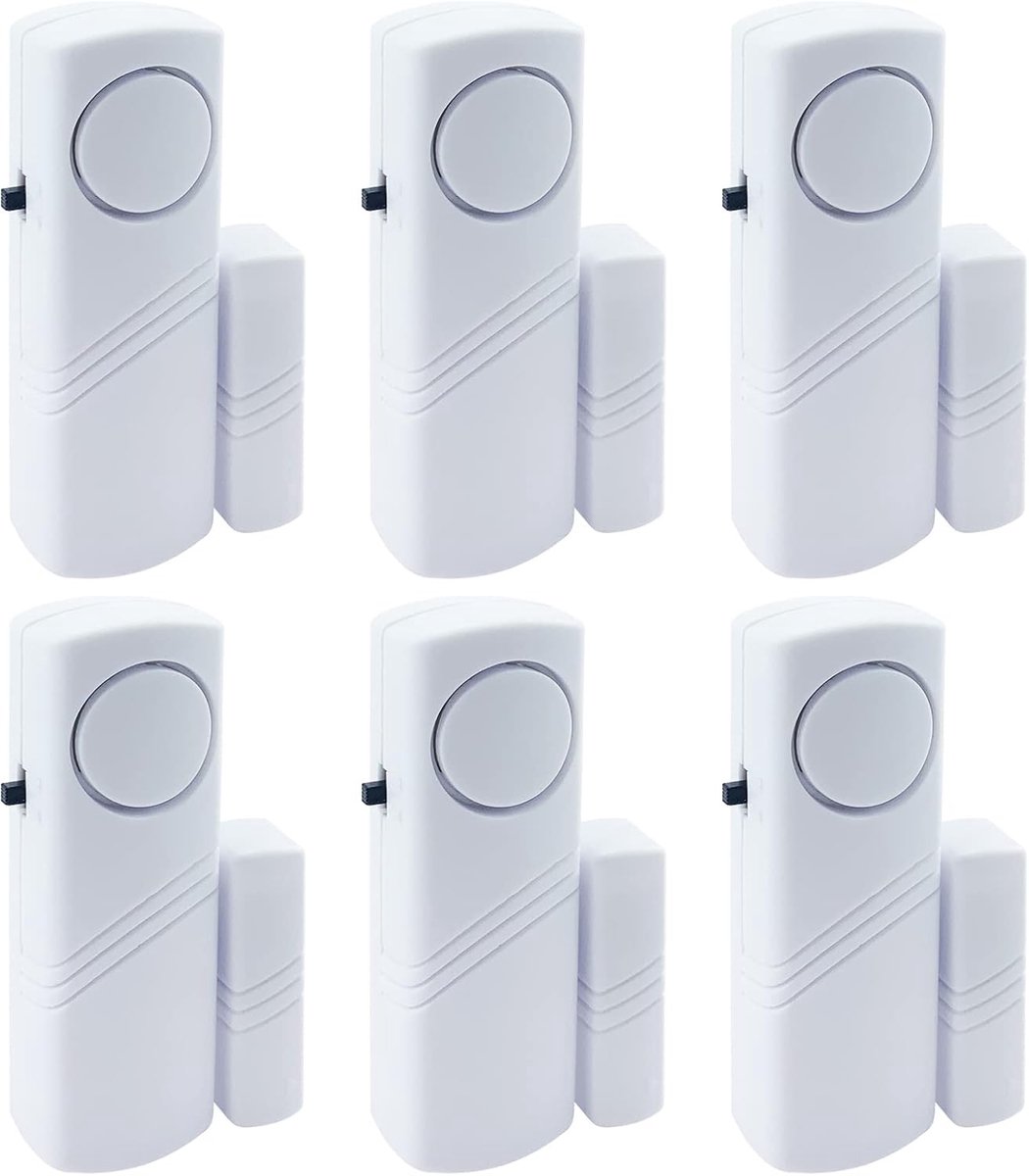 Alarm - 6-piece - Professional door/window alarm - Siren - Security Siren - Wireless anti-burglary alarm - Home burglary - Magnetically operated - Motion sensor - Window/door sensors - Practical - loud - 90dB - Safe and Rest assured - Image 1