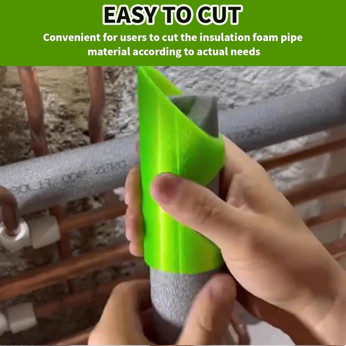 Foam Cutter - 3-piece - Styrofoam Cutters - Foam Cutter - for handmade foam - Precise Cuts Pipe Insulation Jacket - Styrofoam Shapes - Pipe Insulation Foam Cutter Lagging Jig - Easy Operation - Image 3