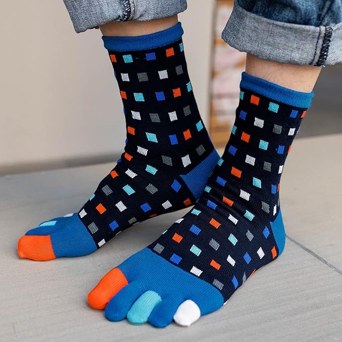 Toe Socks - 5 Pairs - Toe Socks - Toesocks - Socks - Socks - Cotton - Men - Yoga Socks - Smooth Toe Seam - No Annoying Seams - Runner Toe Socks - Suitable For Casual, Business And Sports - Image 5