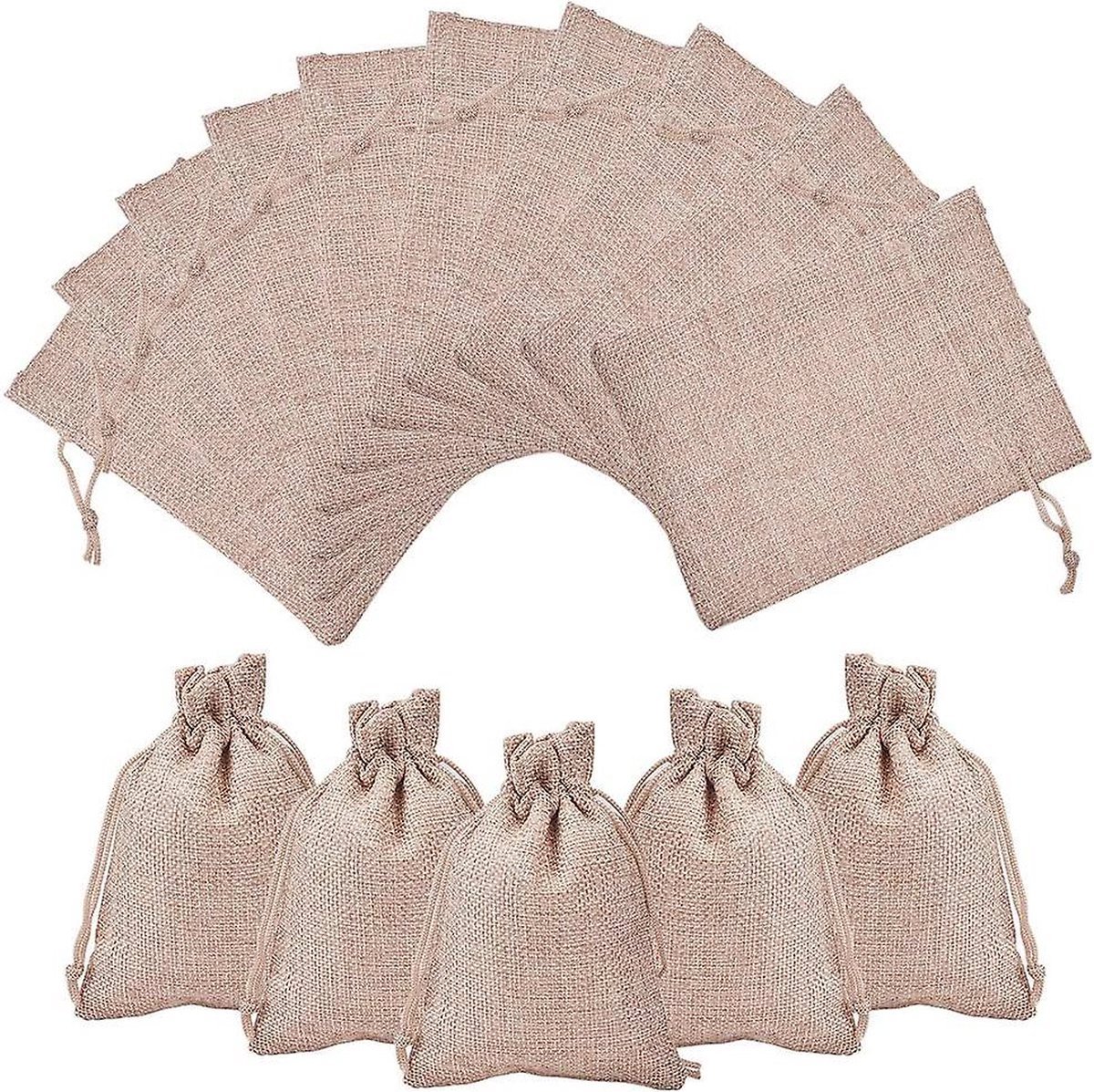 Jute Bags - 7 x 9 cm - 50 Pieces - Image 1