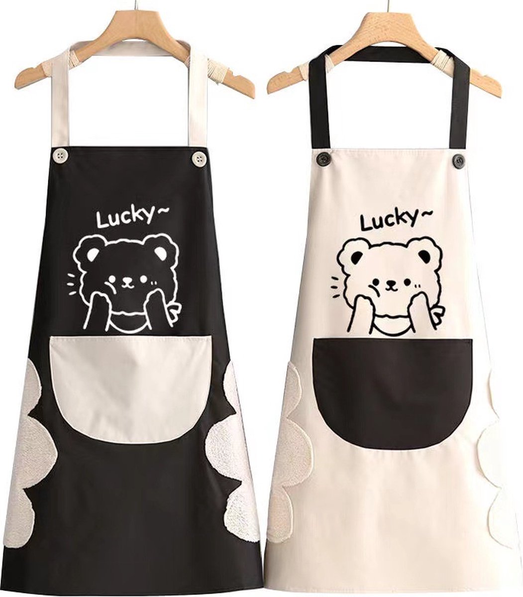 Kitchen Apron - 2 Pieces - Professional Cooking Apron - For Ladies and Gentlemen - Hospitality Apron - Easily Adjustable - Pottery Apron - Painting Apron - Crafts - For Men's Workshop - Denim Apron - Bartenders - Carpenter's Apron - Barbecue Aprons - Kitc - Image 1