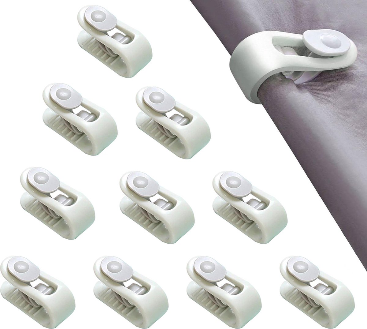 10 Pieces - Duvet Clamps - Duvet Clips - Sturdy Duvet Clips - Duvet Pegs - Clamps - Clips - Blankets - Sheets - Prevents Your Duvet from Shifting - Bed Sheet Tensioners - Bed Sheet Clips - Image 1