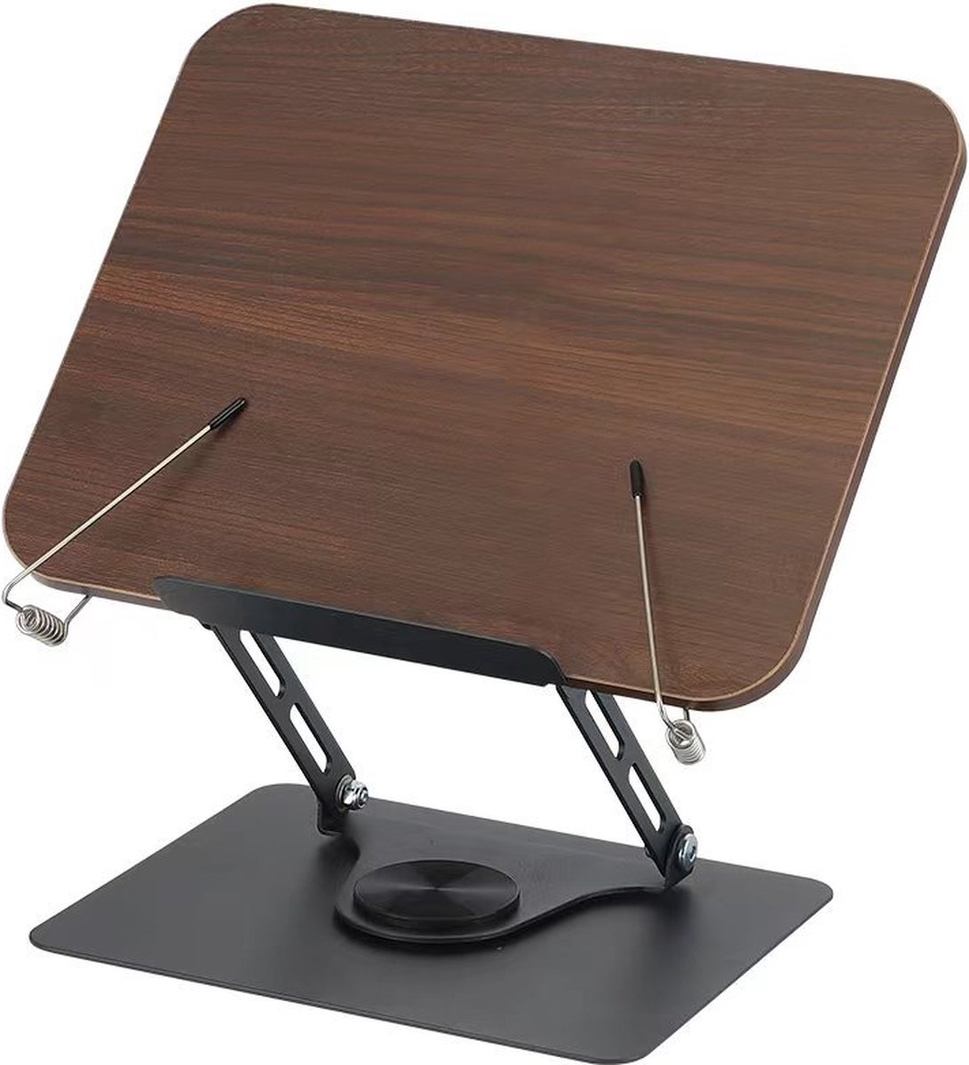 Reading Book Stand - Book Stand - Rotates 360 Degrees - With Page Holders - Adjustable Book Stand - Cookbook Stand - Anti-Slip Reading Stand - Book Support - Foldable and Portable - For Office, Kitchen, School, Textbook, Recipe - Image 1