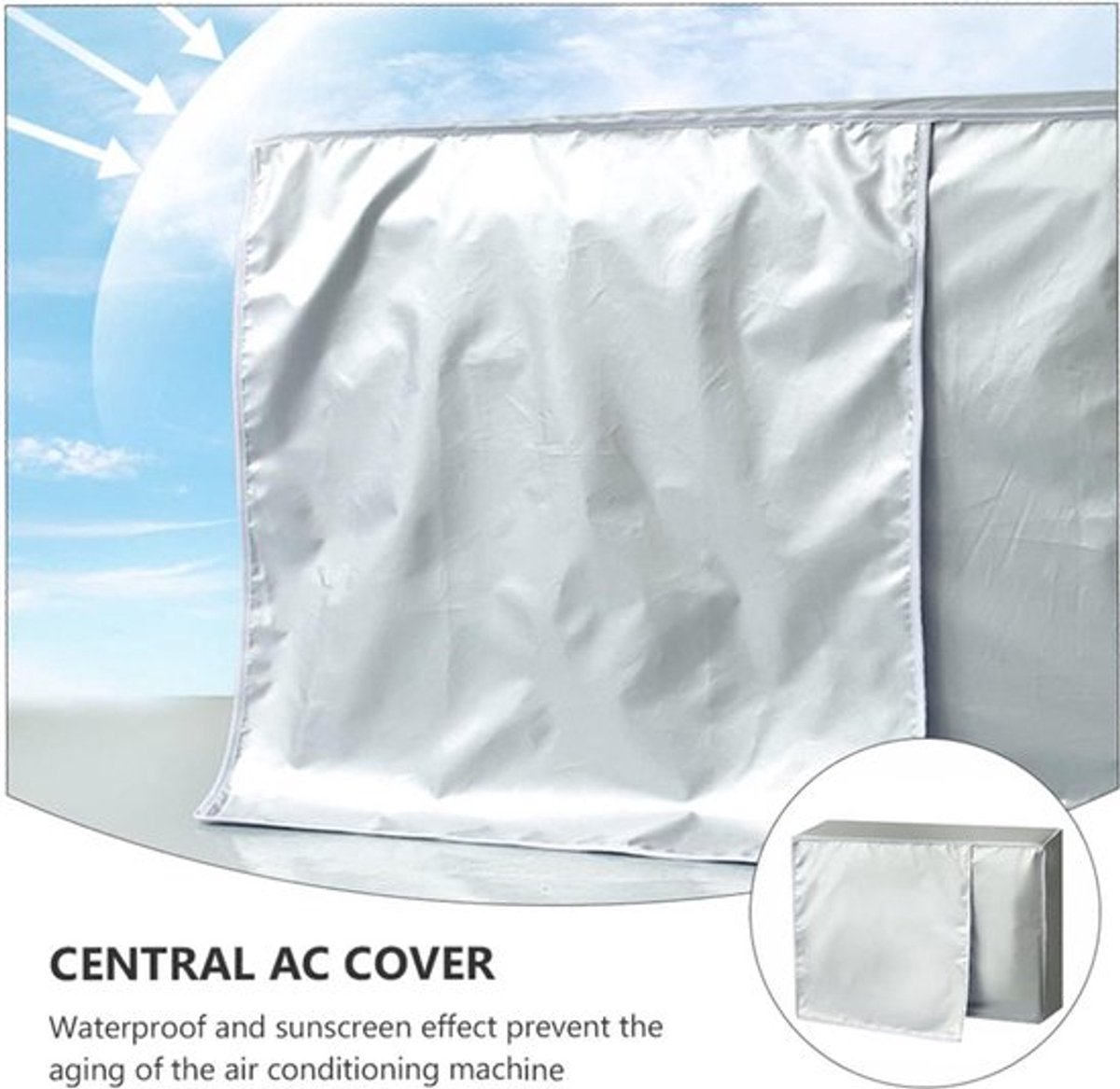 Air Conditioner Cover Outdoor Unit - Air Conditioner Protective Cover - Air Conditioning Covers - Universal Air Conditioner Protective Cover - 86x35x60cm - Waterproof - With Ventilation Flap - Protective Cover for Air Conditioning Main Unit - Air Conditio - Image 4
