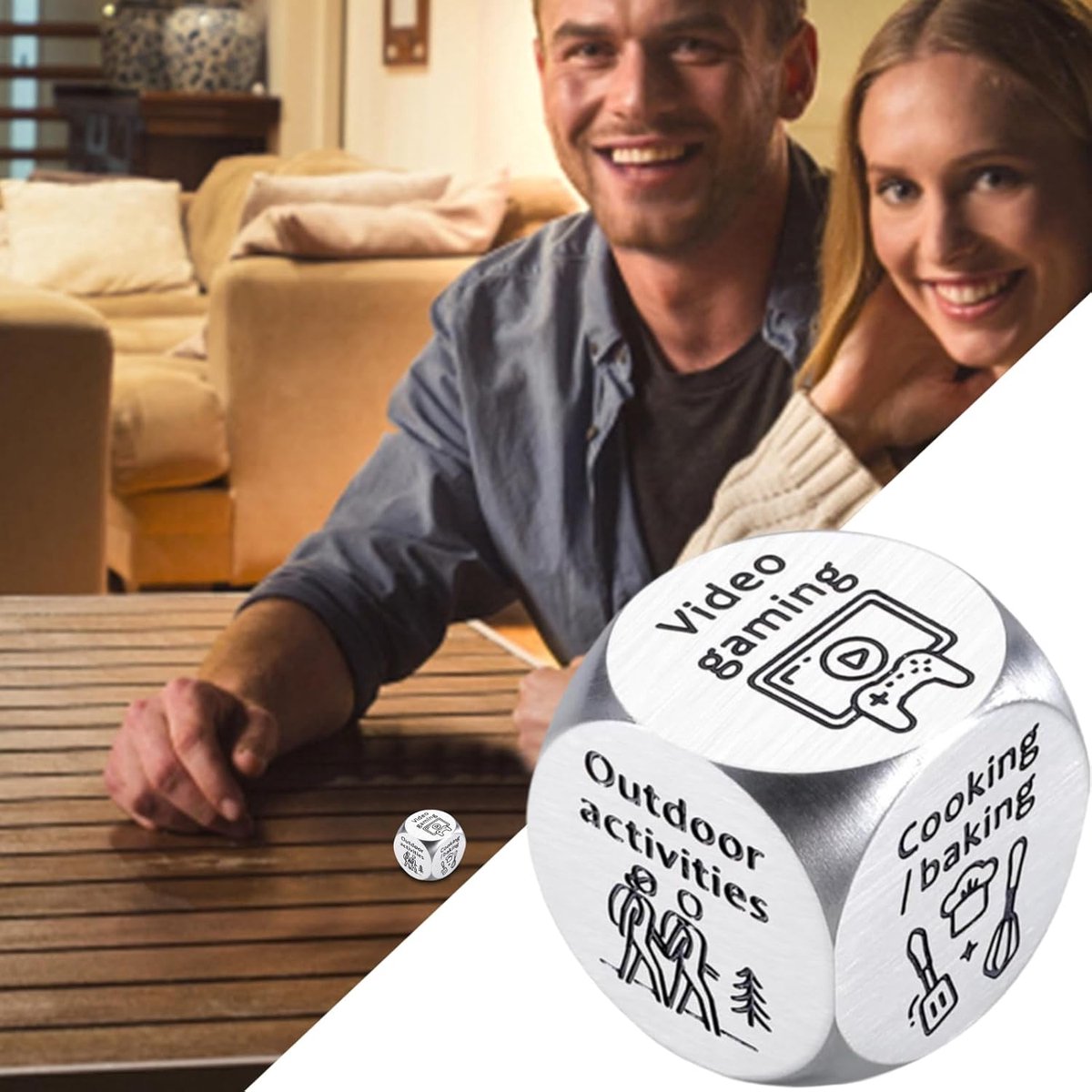 Dice - High-quality Dice - Creative Dice Playing - Creative decision-making toy - Anniversary / Valentine's Day / Christmas / Date Night / Birthday - Gift - Party Game - Board Game - Game - Romantic dice game gift - Image 4