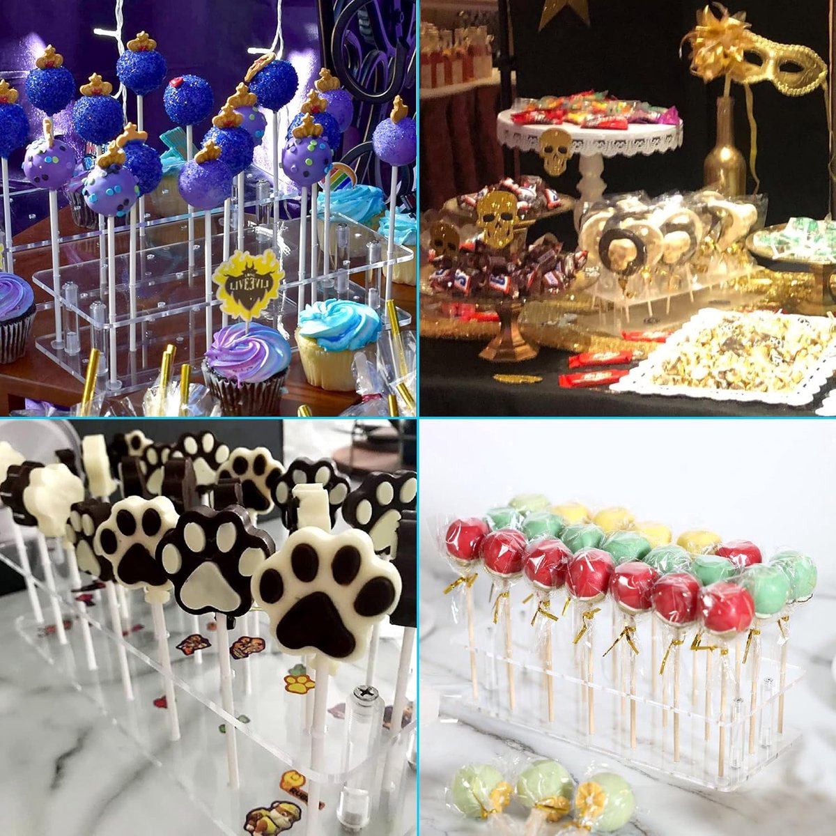 Cake Pop Baking Mold - 21 Holes - Lollipop Display Stand - Lollipop Holder - Cake Pop Maker - Cake Pop Set - Cake Pop Holder - Cake Pop Sticks - Pop Cake Maker - Candy - Decoration - for /Carnival /Party /Holiday /Halloween /Christmas(No candy) - Image 2