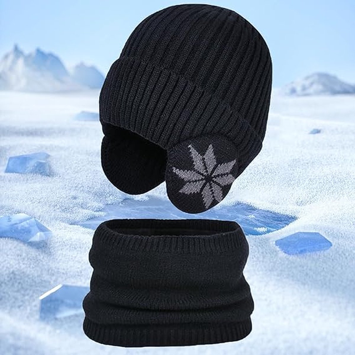 Hat & Scarf - Winter Kids' Hats - Kids' Hat - 2 In 1 Kids' Hat Scarf Set - 4 To 10 Years - Beanie - Boys And Girls - Hat For Children - Kids' Outdoor Hats - Children's Clothing - Scarf - Winter - One Size - Black - Image 3