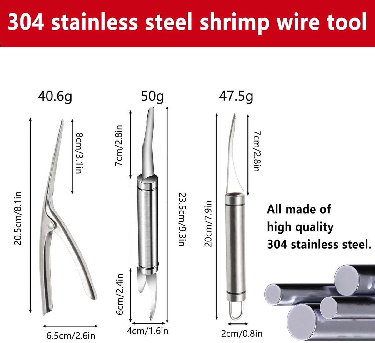 3 Pieces - 5-In-1 Multifunctional Shrimp Knife - Shrimp Peeler - 304 Stainless Steel Shrimp Peeler - Multifunctional - Shrimp Line Knife - Knife for Peeling, Scaling, and Cleaning Seafood and Shrimp, Kitchen Cleaning Tool - Image 5
