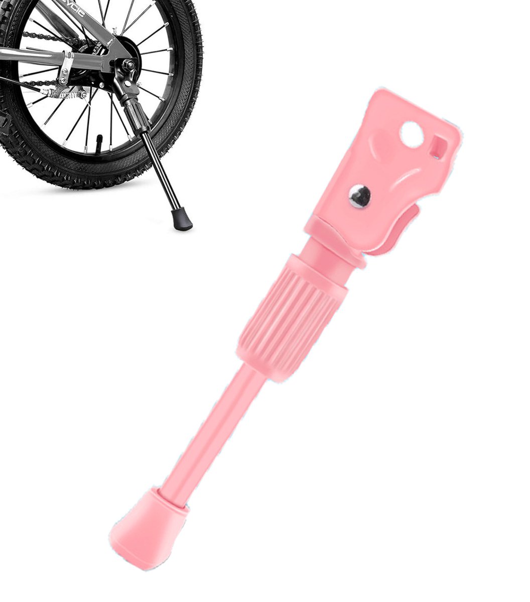 14 Inch - Bicycle Stand for Children's Bikes - MTB Kickstand - Single Bicycle Stand - Bicycle Accessories for Children - Bicycle Stand - Side Stand for Bicycles - Bicycle, E-Bike, City Bike & Mountain Bike - Pink - Easy to Install - Image 1