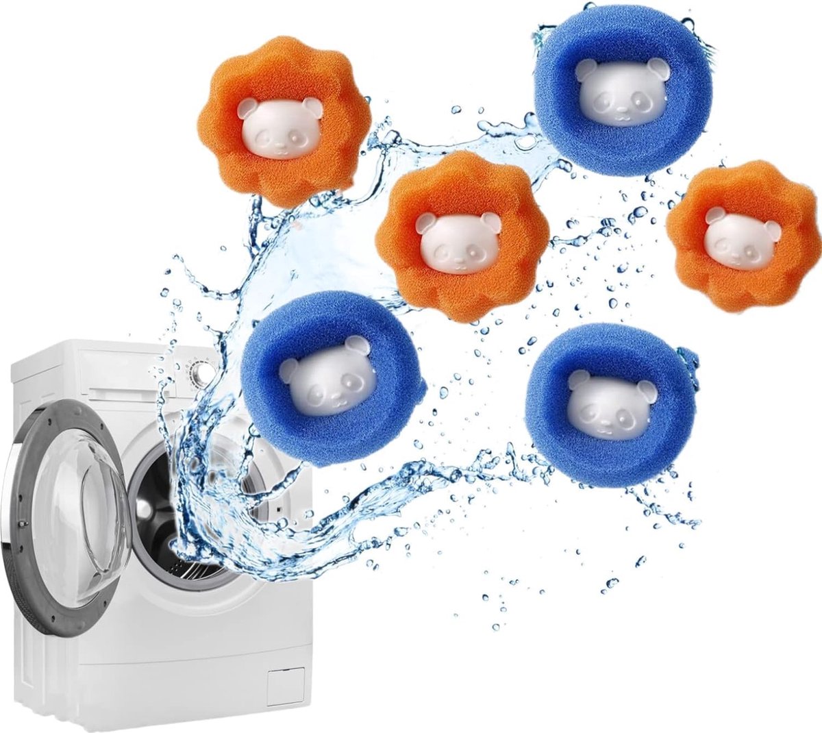 Washing Machine Laundry Balls - 12 Pieces - Laundry Ball - Anti-Hair - Dryer Ball - Fabric Softener Ball - Dryer Ball - Anti-Rolling Laundry Ball - Cleaning Supplies - Household Gadgets - Reusable - Hair Catcher - Anti-Flint - For Washing Machine/Dryer - Image 5