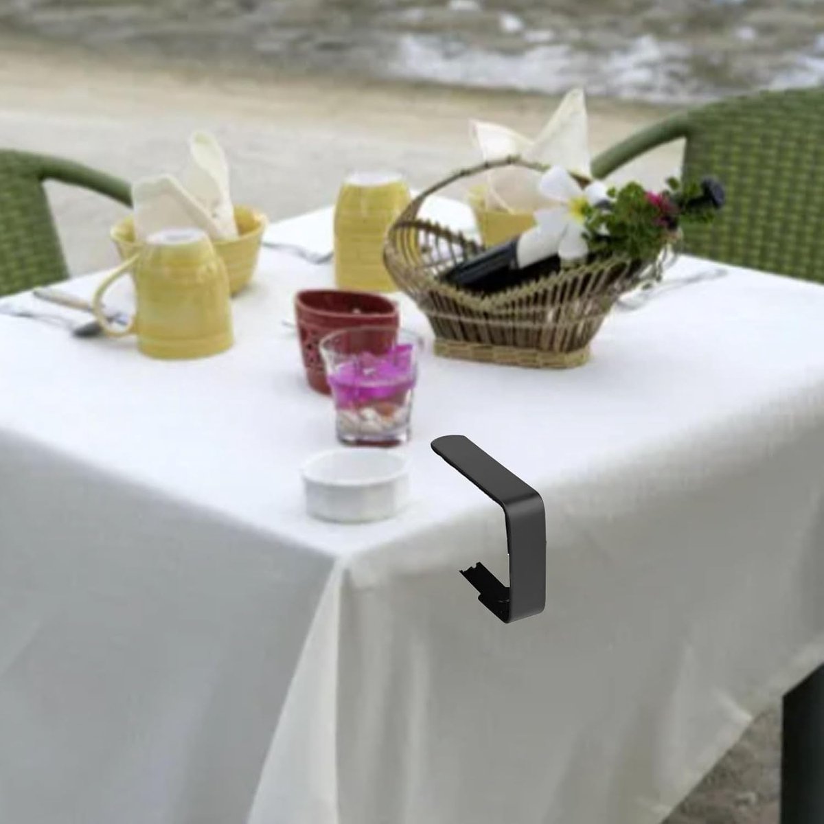 Tablecloth Clips - 12 Pieces - Tablecloth Clips - Table Linen Clips - Small Clips - Adjustable Tablecloth Holders - Table Accessories - Garden Items - Tablecloth Securing - For Thick Tables - For Thick Garden Tables - Stainless Steel - 5 x 4 Cm - Image 5