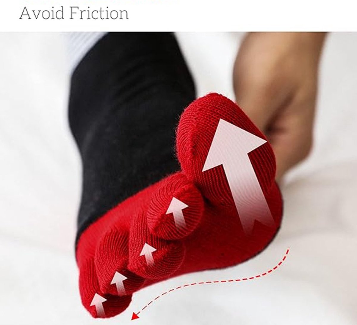 Toe Socks - 5 Pairs of Toe Socks - Yoga Socks - Toe Socks - Smooth Toe Seam - No Annoying Seams - Runner Toe Socks - Flip-Flop Socks - Breathable - Absorbs Sweat and Deodorizes - Stripe - Image 5