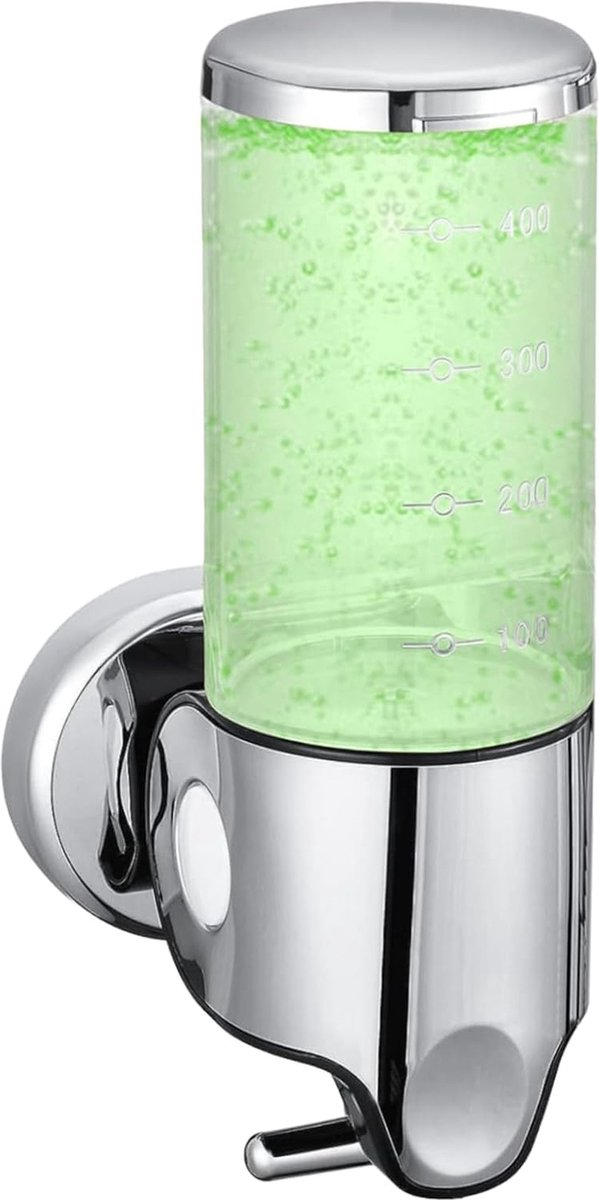Wall-Mounted Soap Dispenser - 500ml - Stainless Steel - Shampoo Dispenser - Large Capacity - Refillable - Portable - Durable - Hanging Soap Dispenser - Soap Pump - Soap Pump - Bathroom Accessories - With Screws - Easy to Install - For Bathroom, Hotel, Kit - Image 1
