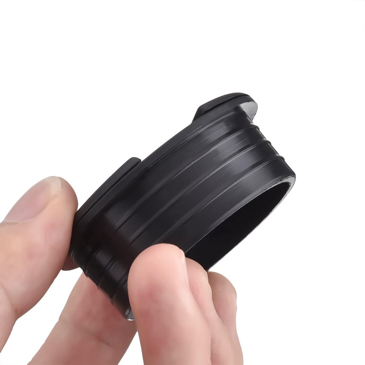Desk cable grommet - 6 pieces - Ø 45mm - Cable grommet - ABS - Desk cable grommet - Desk end caps - Cable Organizer - Desk cable tray - Plastic cap with opening - Round - Cable organizer - Black - Sustainable - Neat - Image 2