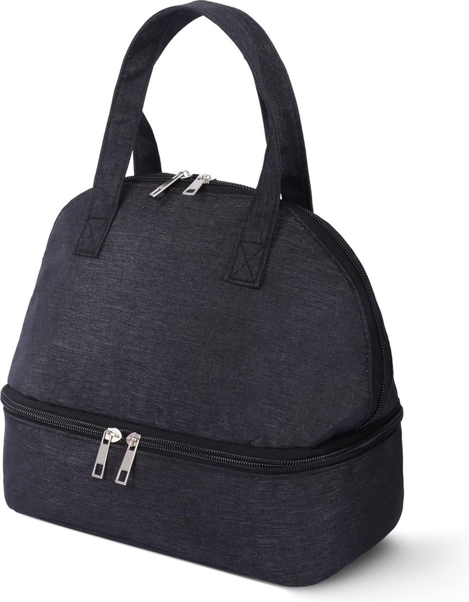 Insulated Lunch Bag - Family Picnic Bag - Reusable Waterproof Lunch Bags - Double Compartment Lunch Bags - Portable Lunch Box - For School Picnic Camping Travel - For Men Women - Image 1