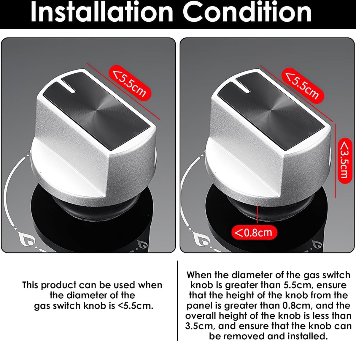 Gas Stove Knob Protective Cover - 8 Pieces - Universal - Plastic Knob Cover - Suitable for Gas Stove, Gas/Electric Stove, Electric Oven, Induction Stove, Gas BBQ, Hob - Kitchen Utensils - Transparent - Child Safety - Image 5
