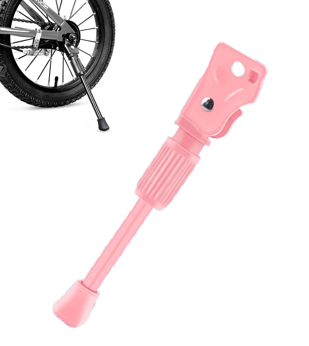 16 Inch - Bicycle Stand for Children's Bikes - MTB Kickstand - Single Bicycle Stand - Bicycle Accessories for Children - Bicycle Stand - Side Stand for Bicycles - Bicycle, E-Bike, City Bike & Mountain Bike - Pink - Easy to Install - Image 1